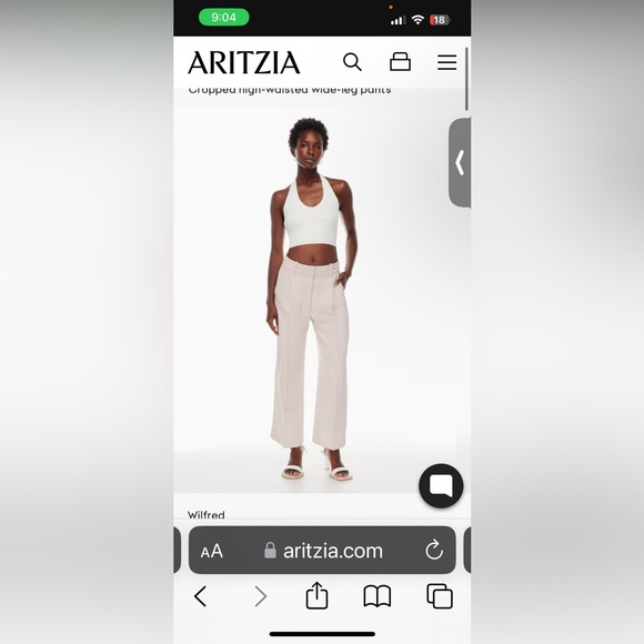 Wilfred Effortless Cropped Vin Gris - Picture 1 of 3